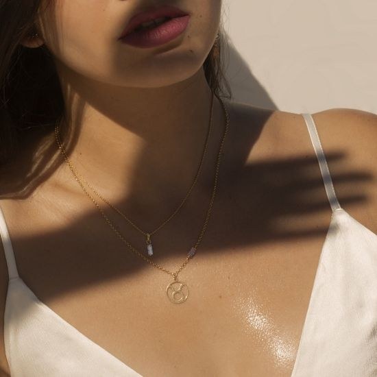 Stříbrný zlacený řetízek s přívěskem Victoria Cruz A3662-07DG