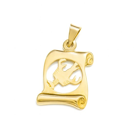 Stříbrný zlacený přívěs zvěrokruh Rak pergamen