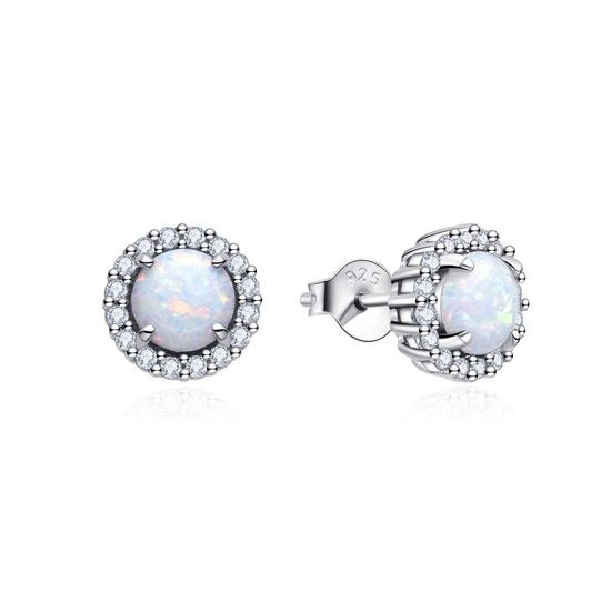 MOISS stříbrné náušnice OPÁL