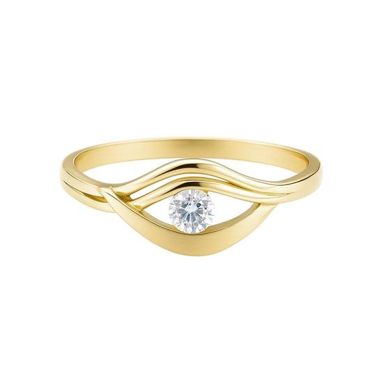 Zlatý prsten se zirkonem