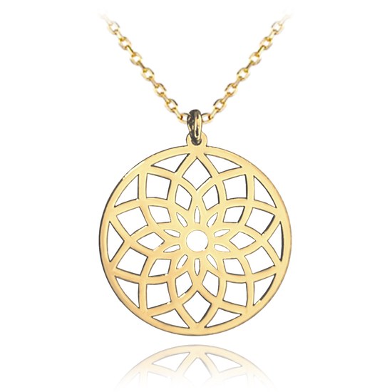 MINET Zlatý náhrdelník květ života Au 585/1000 1,45g