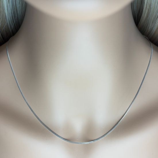 Zlatý 585/1000 řetízek z bílého zlata panzer 1226