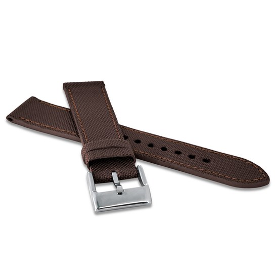 LAVVU LSABC20 Hnědý řemínek z nylonu a luxusní kůže Top Grain - 20