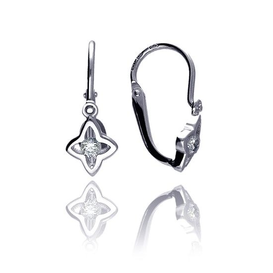 MOISS dětské náušnice z bílého zlata HVĚZDA