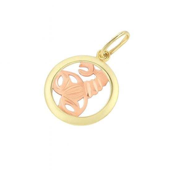 Zlatý přívěsek ze žlutého a červeného zlata zvěrokruh Štír