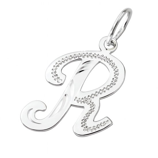 Zlatý přívěsek z bílého zlata písmeno