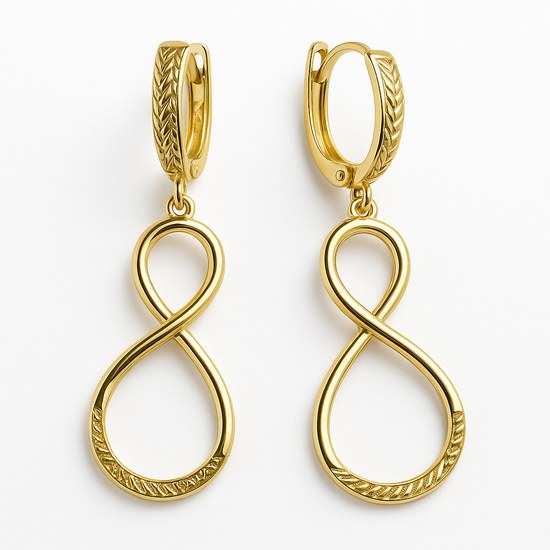 Zlaté visací náušnice klapkové