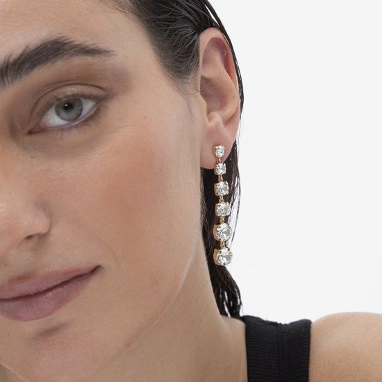 Stříbrné zlacené náušnice Victoria Cruz A3293-07DT