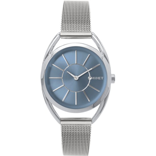 MINET Stříbrné dámské hodinky ICON BLUE MESH