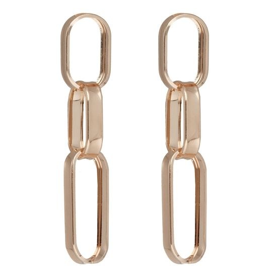 Victoria Cruz A4105-ST - stříbrné náušnice - růžově zlacené