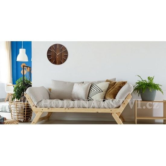 Designové nástěnné hodiny Future Time FT2010WE Round dark natural brown 40cm