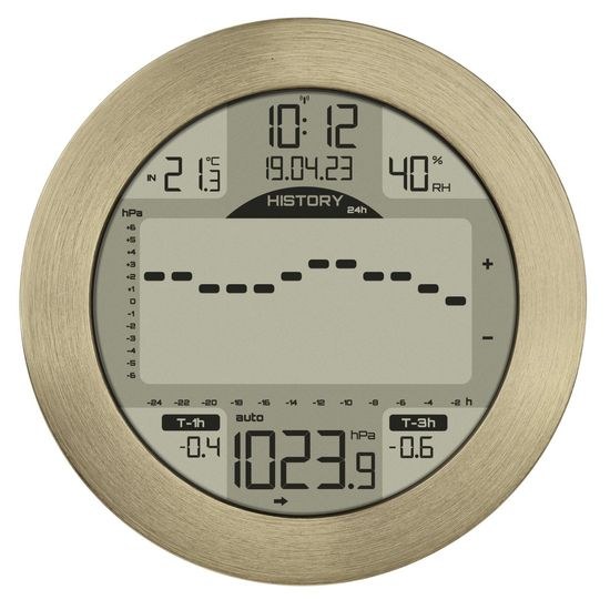 TFA 35.1124.53 - Digitální meteostanice METEOMAR - zlatý leštěný hliník