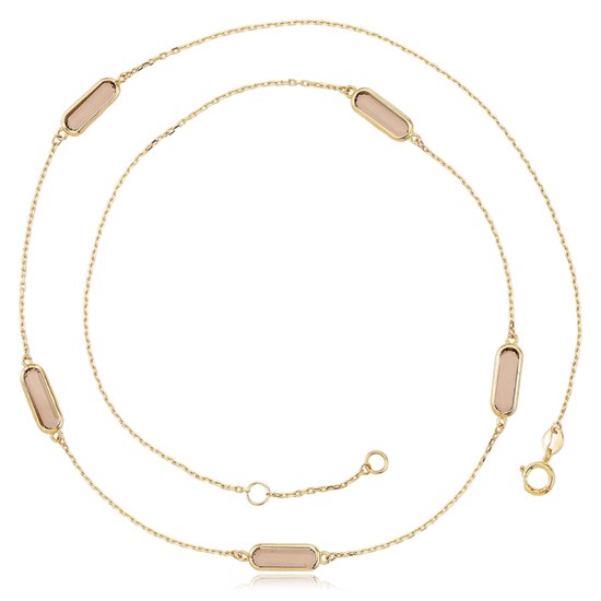 MINET Zlatý náhrdelník s kameny Au 585/1000 2,70g