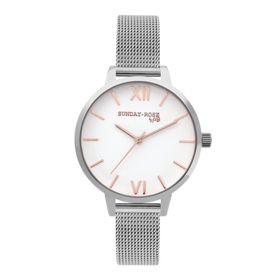 Hodinky SUNDAY ROSE Fashion Silver Love SUN-F04