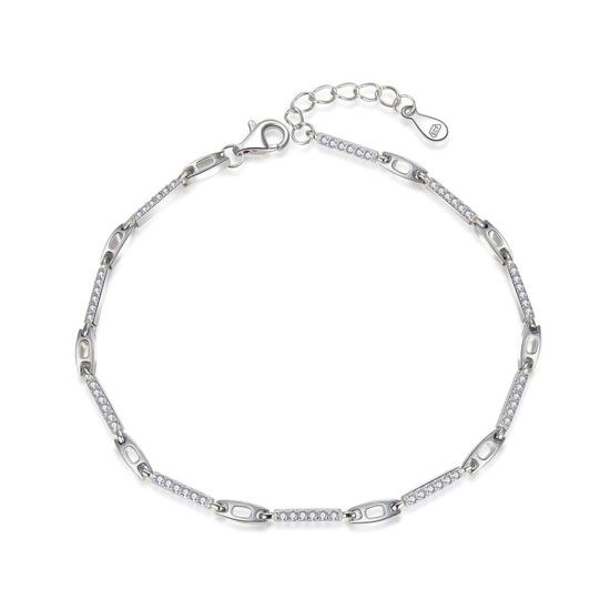 Stříbrný náramek se zirkony