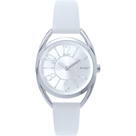MINET Stříbrné dámské hodinky s čísly ICON SILVER MWL5231