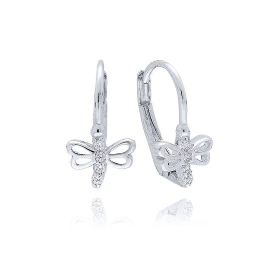 MOISS náušnice z bílého zlata VÁŽKA