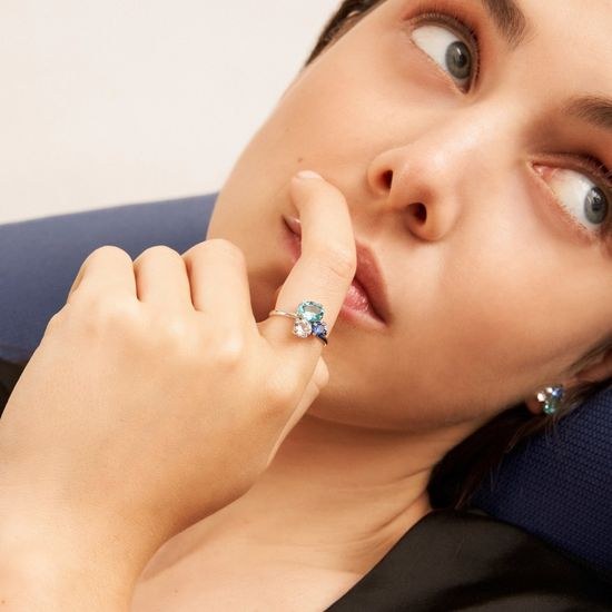 Victoria Cruz A4205-15HA - nastavitelný stříbrný prsten