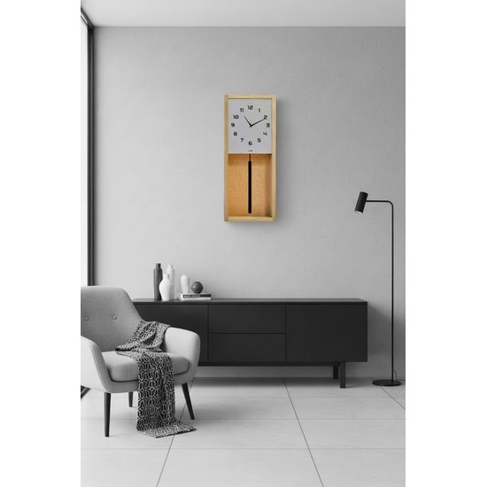 KUBRi 0301C - Kyvadlové hodiny české výroby z masivního dubu