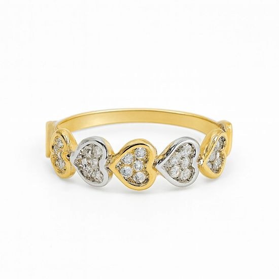 Zlatý prsten se zirkony