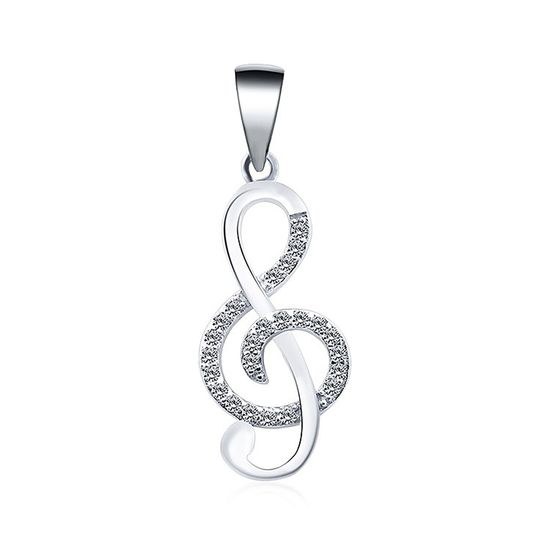 MOISS stříbrný přívěsek HOUSLOVÝ KLÍČ