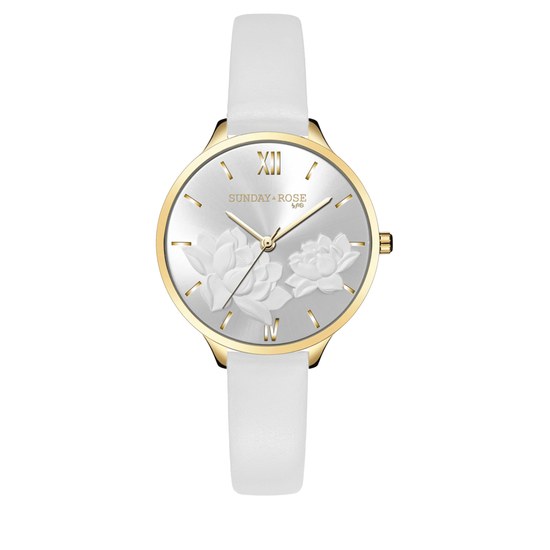 Hodinky SUNDAY ROSE Fashion Pastel White SUN-F15