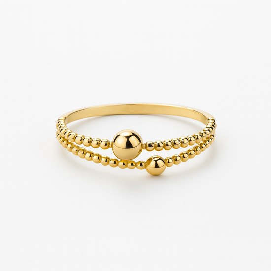 Zlatý prsten se zlatými kuličkami