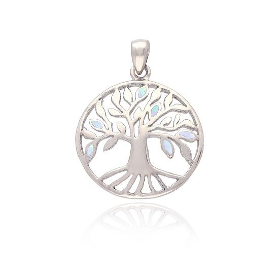 MOISS stříbrný přívěsek STROM OPÁL