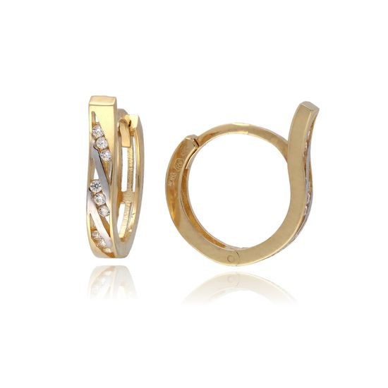 MOISS náušnice ze žlutého zlata BICOLOR