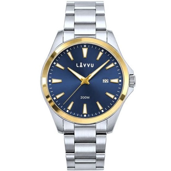 LAVVU 20 ATM Pánské hodinky ISBRYDER Gold-blue