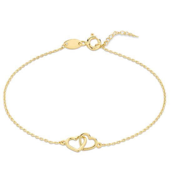 MINET Zlatý náramek se srdíčky Au 585/1000 0,95g