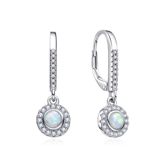 MOISS stříbrné náušnice OPÁL