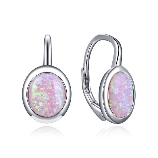 MOISS stříbrné náušnice OPÁL