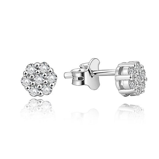 MOISS stříbrné náušnice KVĚTINA