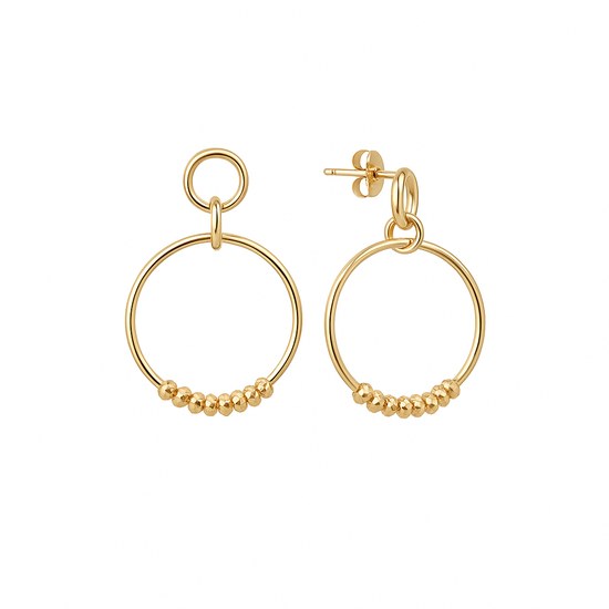 Zlaté visací náušnice kroužky