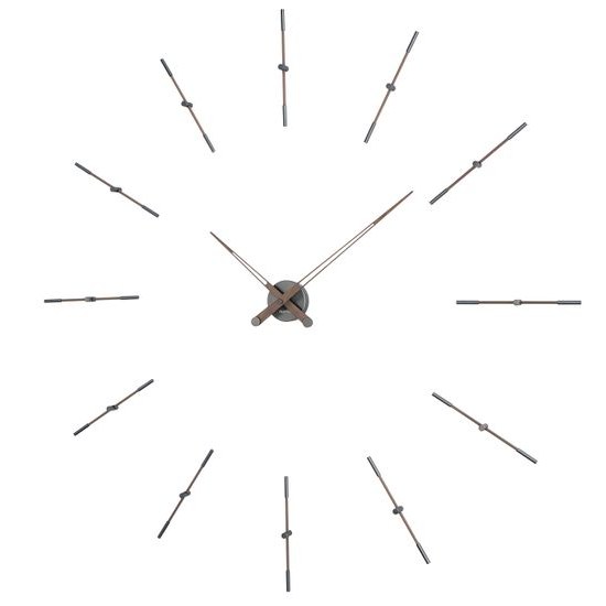 Designové nástěnné hodiny Nomon Merlin Walnut Graphite METP120N 125cm