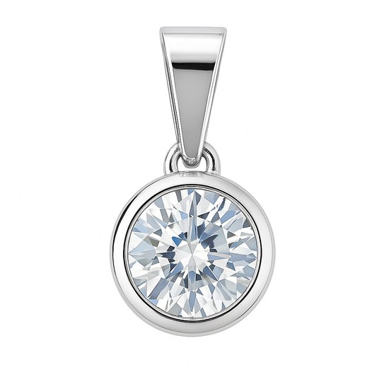 Zlatý 585/1000 přívěsek z bílého zlata se zirkonem 6020Bp