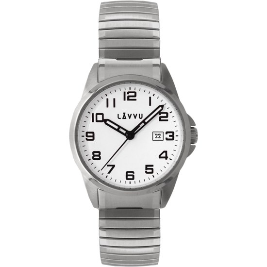 Pánské pružné hodinky LAVVU LWM0020 STOCKHOLM Big White