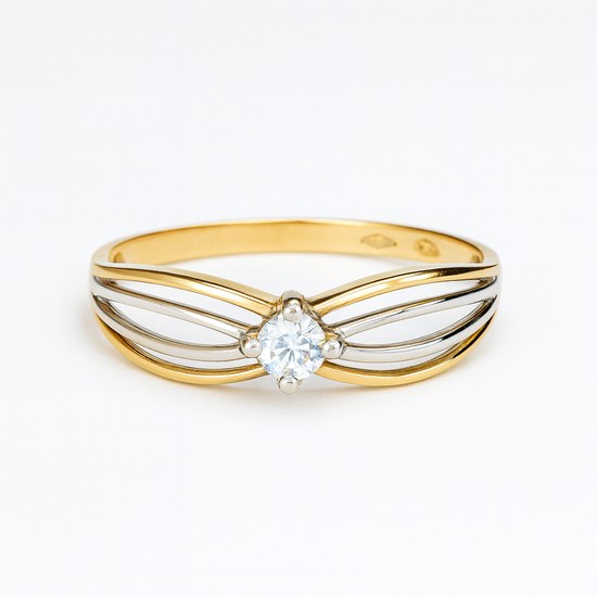 Zlatý prsten se zirkonem