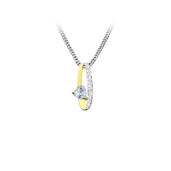 MOISS stříbrný přívěsek TOPAZ GOLD