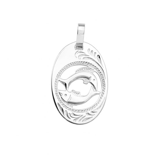 Stříbrný přívěs zvěrokruh Ryby ovál