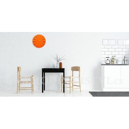 Designové nástěnné hodiny Future Time FT2010OR Round orange 40cm