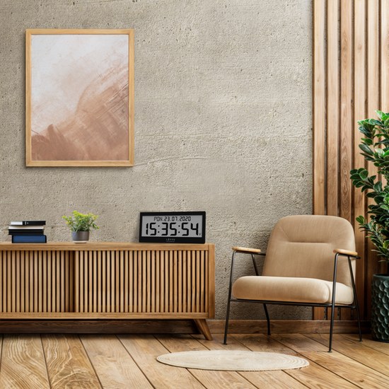 Černé digitální hodiny s češtinou LAVVU MODIG řízené rádiovým signálem LCX0011