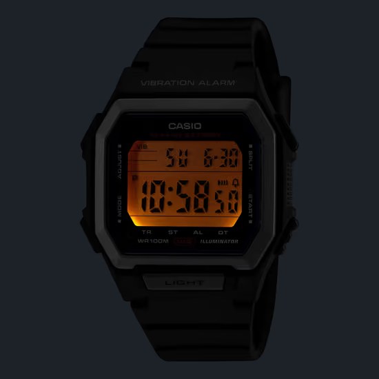 Casio W-738H-1AVEF- digitální hodinky s tichým vibračním budíkem