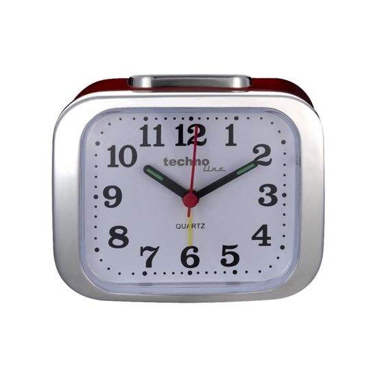 Analogový budík Modell XL red