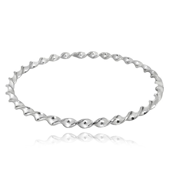 MINET Pevný stříbrný náramek