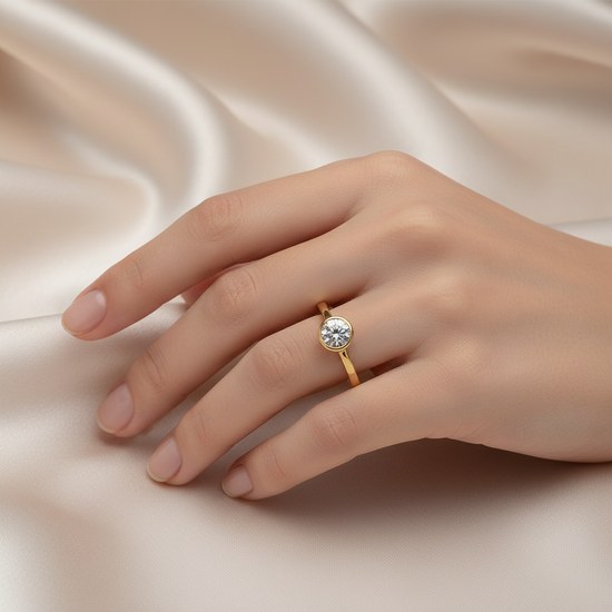 Zlatý prsten se zirkonem