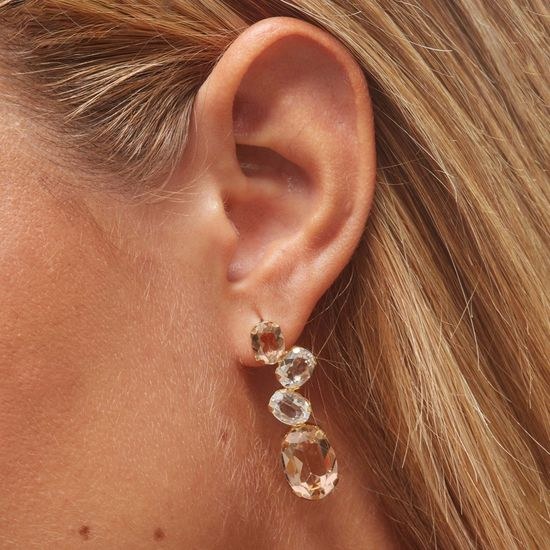 Stříbrné zlacené náušnice Victoria Cruz A3388-02DT