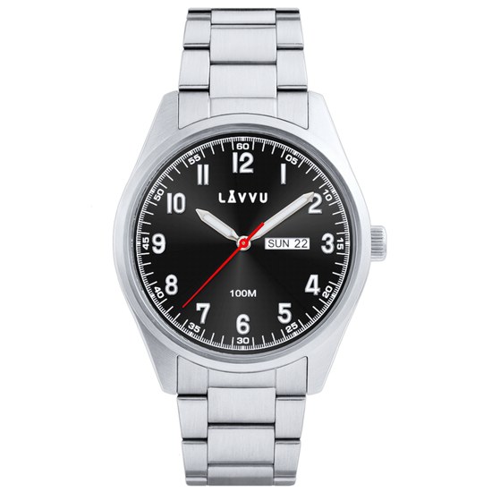 LAVVU Ocelové pánské hodinky FOSEN Dark Grey LWM0311