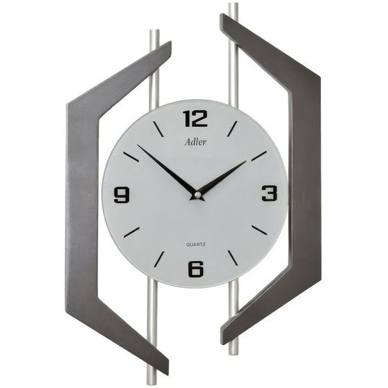 Adler 21183-ANT - moderní hodiny ze dřeva a kovu